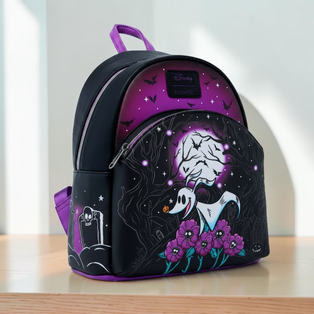 Mochila Zero Moon Doodle Disney Loungefly 26cm – Pesadilla Antes de Navidad