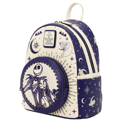 Mochila Jack Skellington & Sally Cielo Nocturno Disney Loungefly 26cm – Pesadilla Antes de Navidad