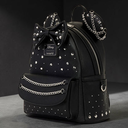 Mochila Minnie Mouse Studs & Chains Disney Loungefly 26 cm – Negra