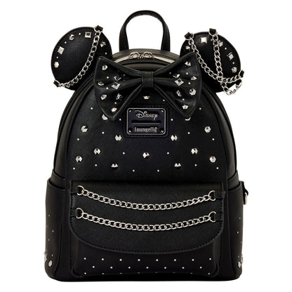 Mochila Minnie Mouse Studs & Chains Disney Loungefly 26 cm – Negra