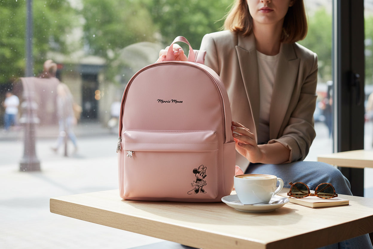 Safta Minnie Mouse Teen Minty Rose Pink 40 cm women's backpack, perfect for women