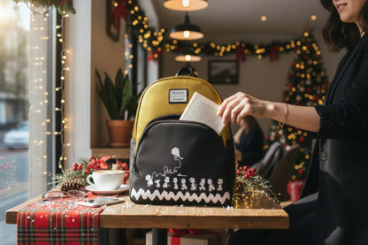 Loungefly Mini Mochila Snoopy Peanuts 75th Anniversary – Piel Vegana, Tamaño 25x31x10 cm