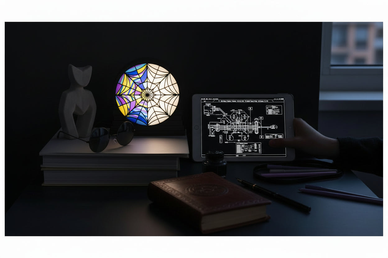 Lámpara Ophelia Hall Window Wednesday Netflix 17 cm | Decoración Oficial