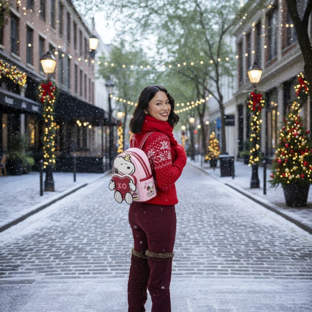 Mochila Mini Loungefly Snoopy XO San Valentín – Peanuts Oficial (27 cm)