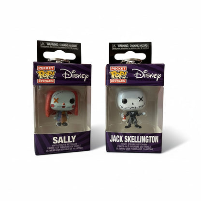 Pack Llavero Funko Pocket Pop Jack & Sally  Pesadilla Antes de Navidad Funko Oficial
