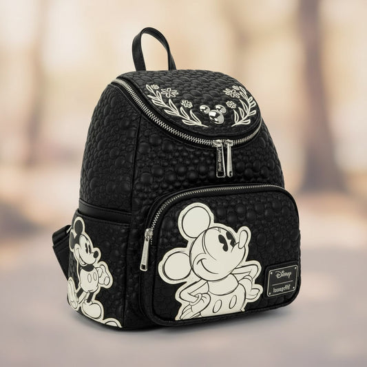 Mochila Mickey Disney Loungefly 26 cm – Mini Backpack Oficial con Detalles Bordados