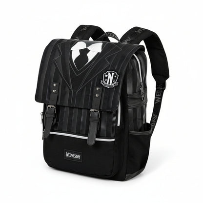 Mochila Miércoles Addams Uniform Nevermore Netflix 40 cm | Licencia Oficial