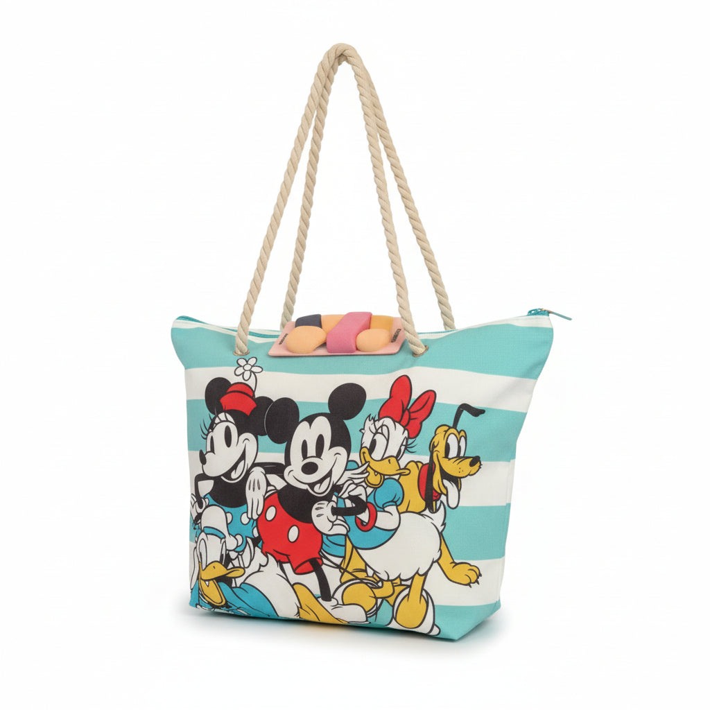 Bossa de platja dona Mickey Mouse blau 37x52x17cm Karactermania - Ideal regal per a dona