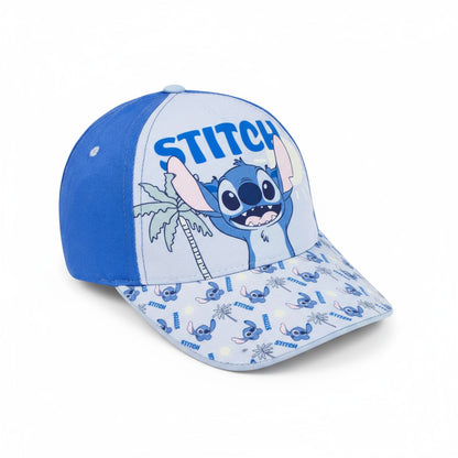 Gorra Disney Stitch – Ajustable, Talla única, 100% algodón (Oficial azul 53cm