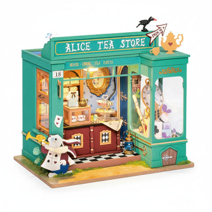 Maqueta Robotime Tienda de Té de Alicia – Casa Miniatura DIY 136 Piezas
