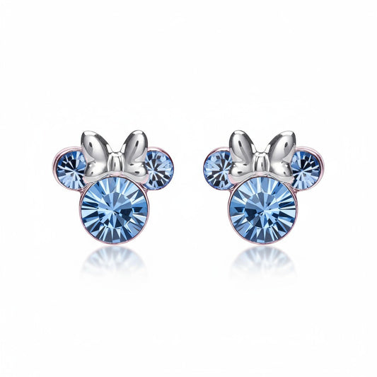 Pendientes Minnie Mouse Disney Plata Diciembre - Bisutería Oficial Bañada Plata