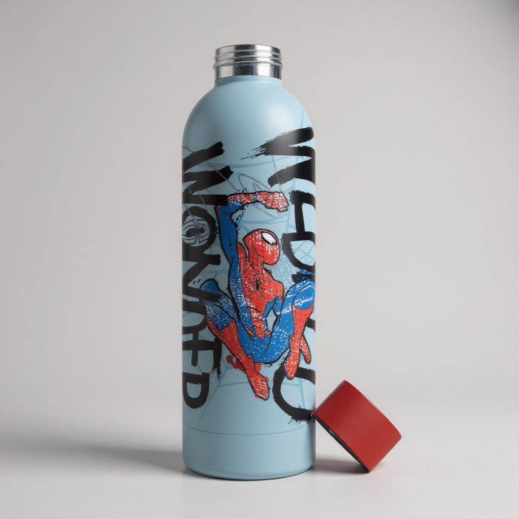 Botella Spiderman Marvel Aluminio 500ml – Botella Infantil Oficial
