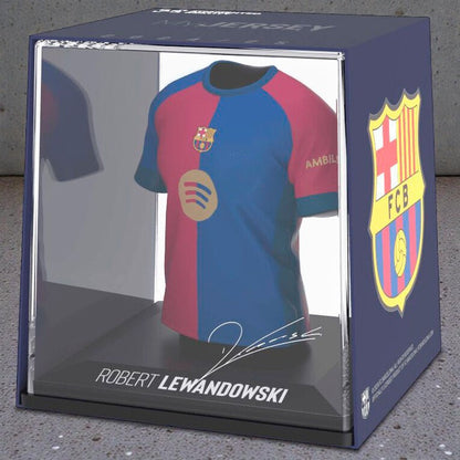 Figura Mini Camiseta Lewandowski FC Barcelona Firmada – Edición Coleccionista (9,5 cm)