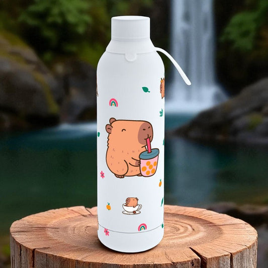 Botella Térmica Acero Inoxidable Capibara 710ml Doble Aislamiento 24h Frío 12h Caliente BPA Free