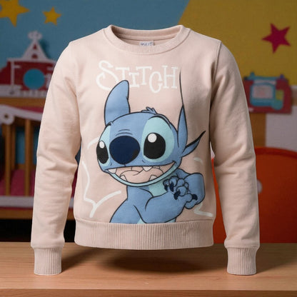 Sudadera infantil rosa niña Stitch Disney 100% algodon.  regalos para niña