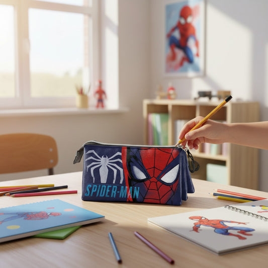 Portatodo Gaze Spiderman Marvel Triple – Estuche 3 Compartimentos
